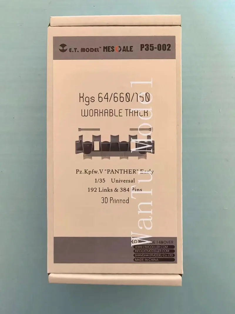 Фото Модель ETmodel P35-002 1/35 Pz.Kpfw.V Panther Early Kgs 64/660/150, рабочие гусеницы (192 звена + 384 штифта), 3D-печать №1