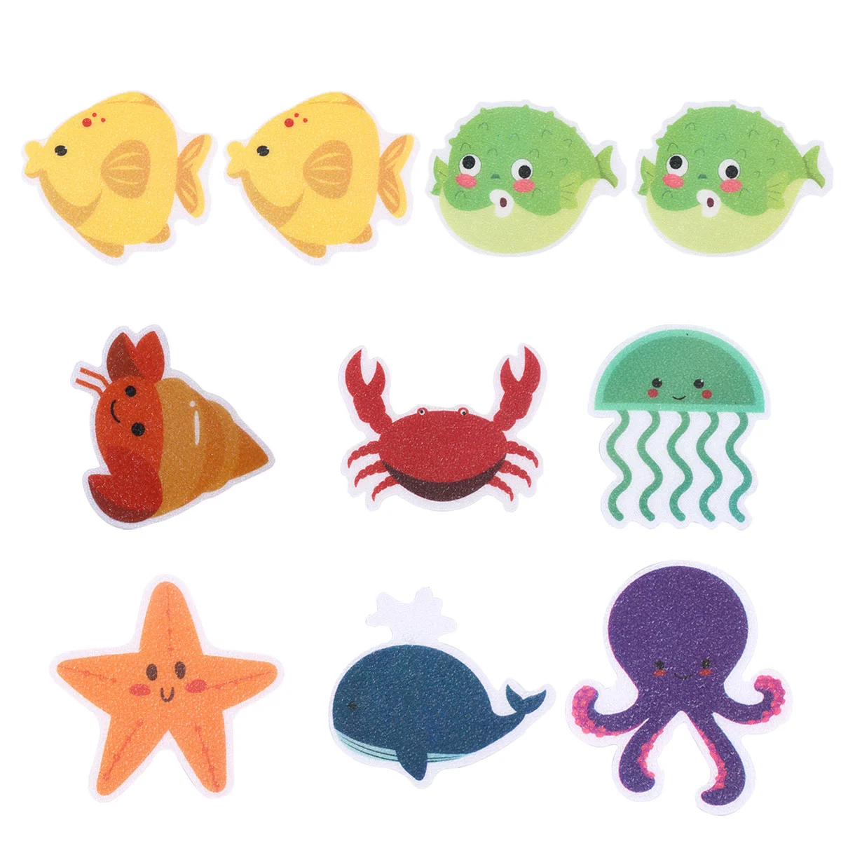 

10 Pcs Stickers Bathtub Non-Slip Prevention Decals Cartoon Bathroom Anti-slip Child