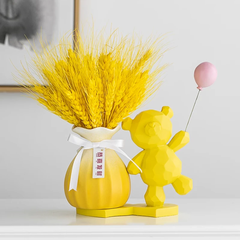 

Nordic Ceramic Vases Balloons Bears Tabletops Home Decor Flower Arrangements Cash Register Decorations
