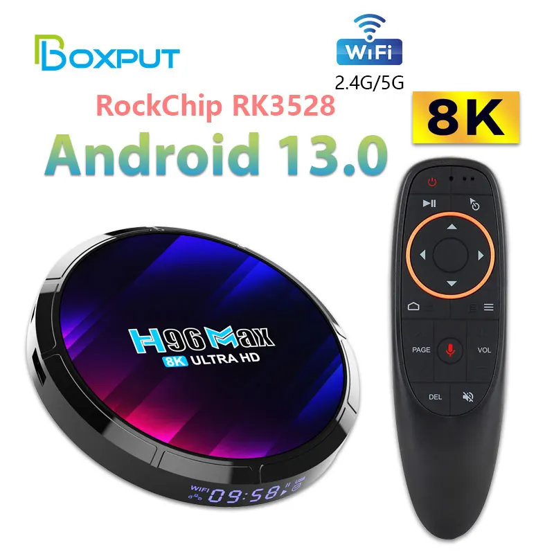 

Android 13 H96 MAX RK3528 Smart TV Box Rockchip 3528 Quad Core Support 8K Video Decoding Wifi6 BT5.0 Media Player Set Top Box