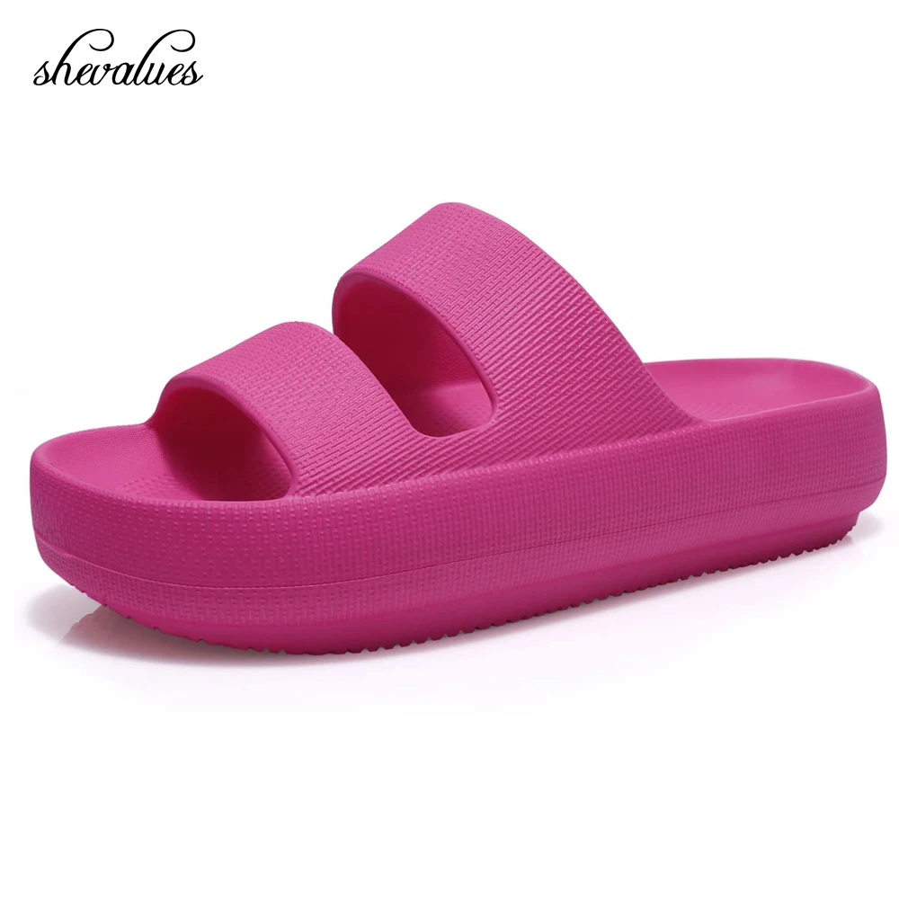 

Shevalues Cloud Slippers Women Summer New Comfortable Sandals Home Non-slip Shower Slides Outdoor Beach With Arch Support Slides