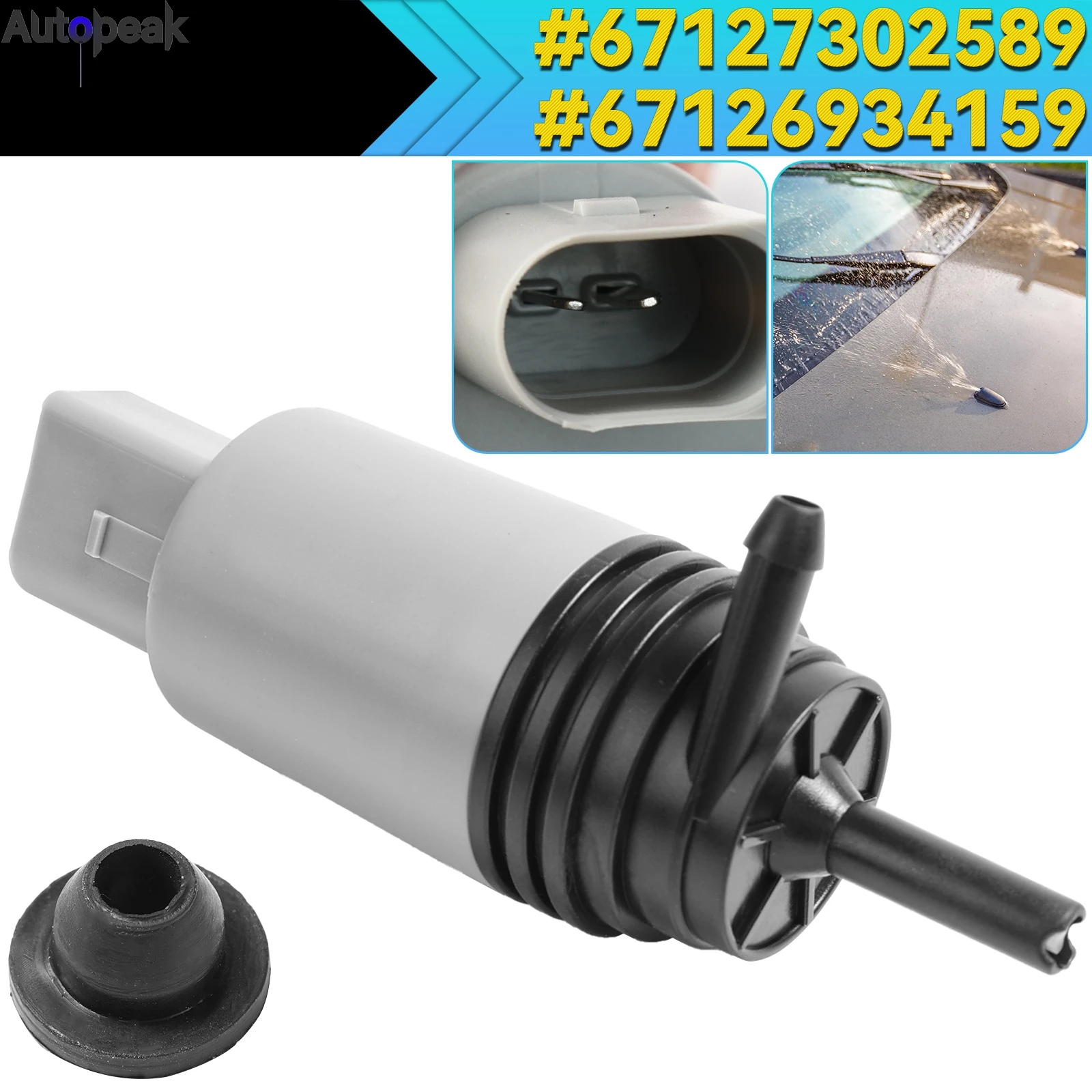 

67126934159 Насос омывателя лобового стекла автомобиля 67127302589 Для BMW E60 E61 E65 E66 E81 E87 E88 E82 E90 E91 E92 E70 E71 E89 F10 F30 F35