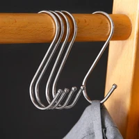 stainless steel s shaped door wall hangers towel mop handbag holder hooks hanging kitchen bathroom