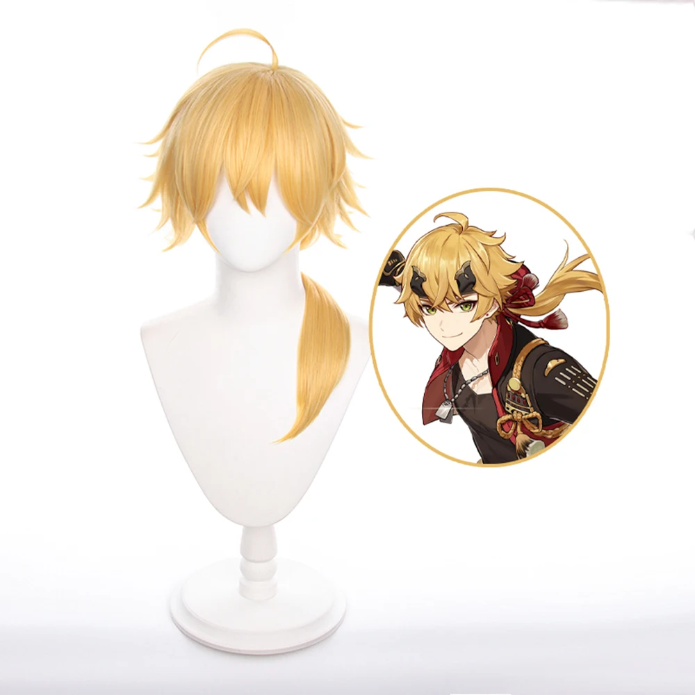 

Парик для косплея Genshin Impact Thoma, аксессуар для волос