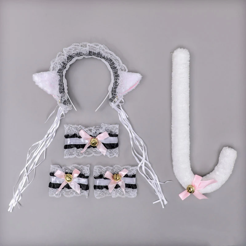 

cosplay headwear lo mother accessories maid lace cat tail cat ears headband set accessoires sex toys for womans