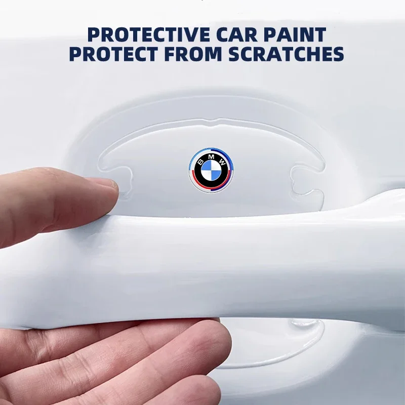 4 шт. наклейка на чашу дверной ручки автомобиля защитная пленка против