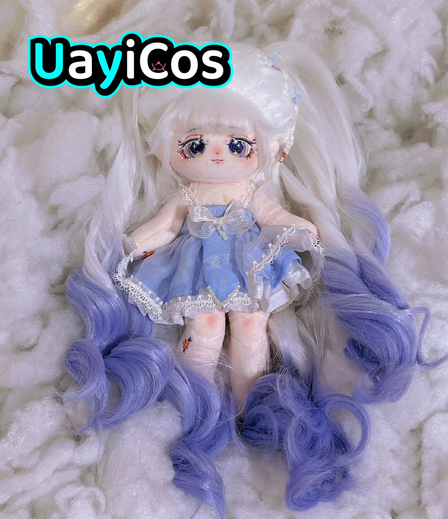 Аниме Ангел Принцесса Девушка jiu se Синие Волосы Глаза Монстр Фаршированные 30 см