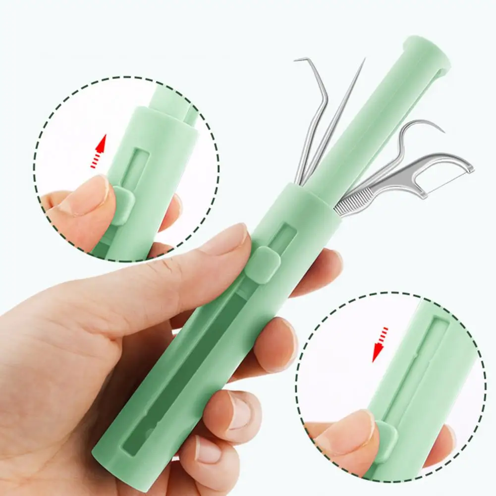 

Stainless Steel Toothpicks Lightweight Effective Mini Dental Teeth Cleaner Floss Dental Calculus Remover Calculus Removal