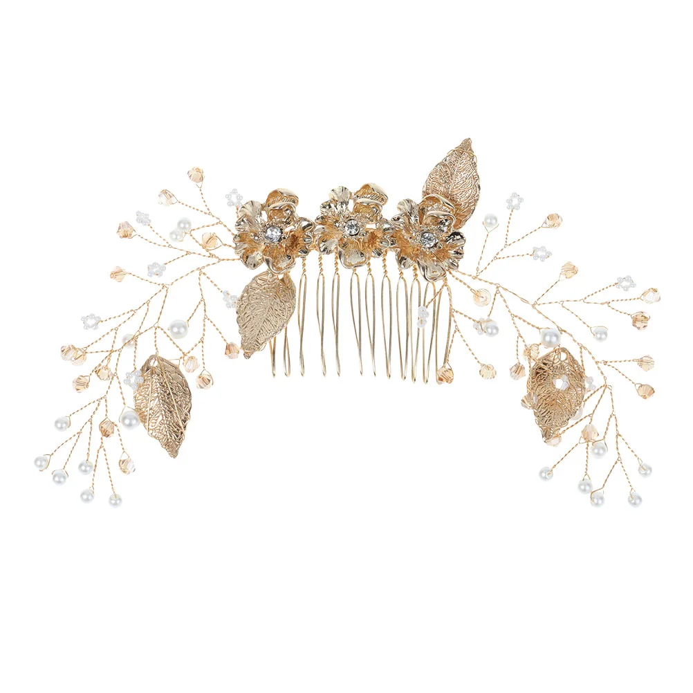

Wedding Hair Jewelry Bride Hair Comb Headwear Leaf Designed Insert Comb