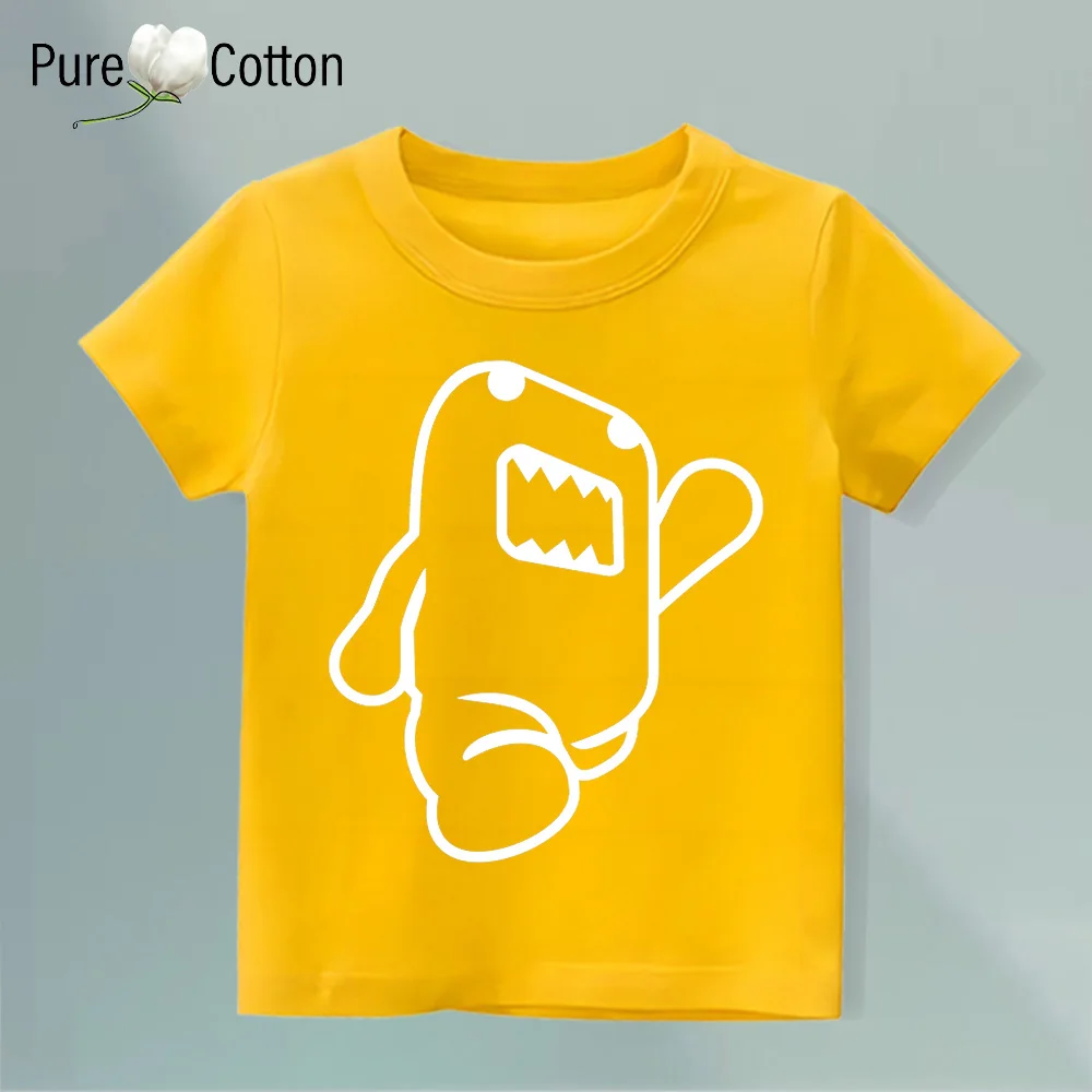 Детская Флуоресцентная Хлопковая Футболка С Круглым Вырезом И Короткими