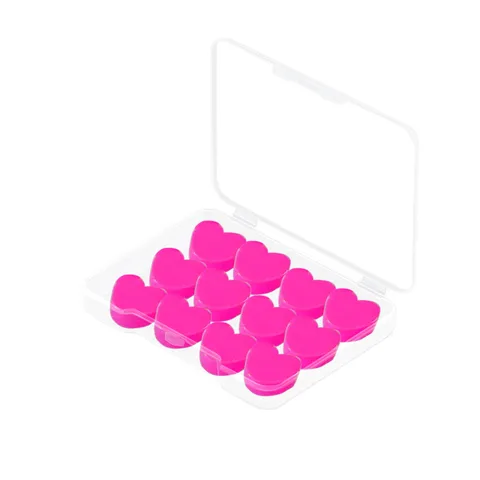 MOONBIFFY Силиконовые беруши сердечком 12 шт.