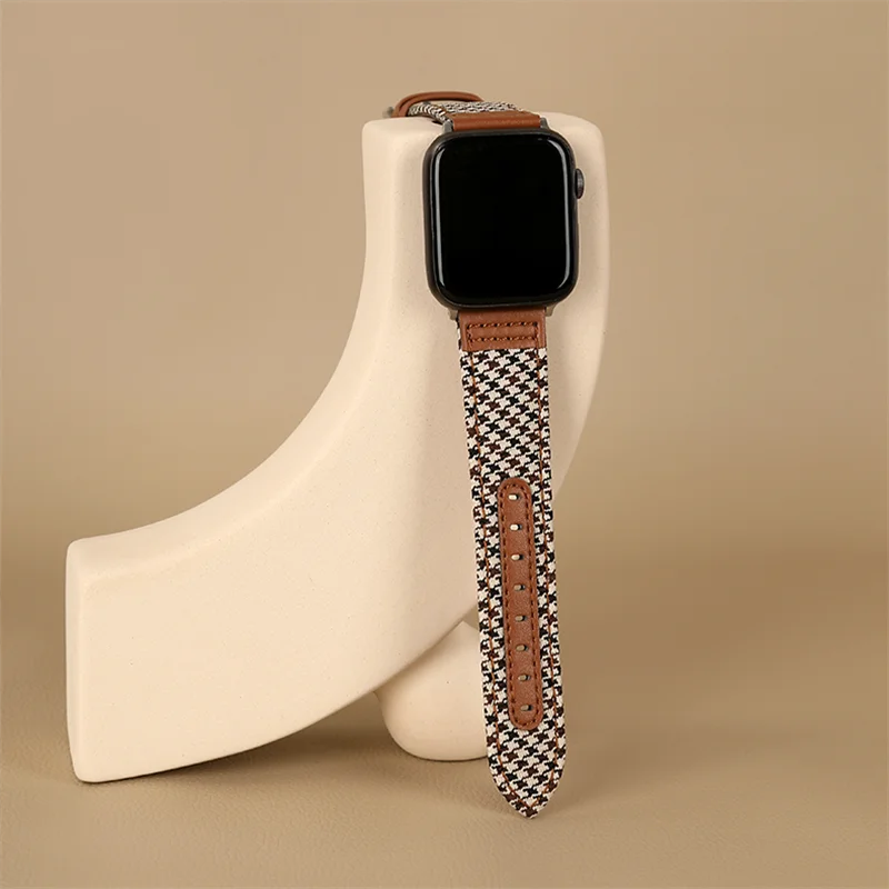 

New Leather Loop 49Ultra For Apple Watch Band 8 7 41mm 45mm 40mm 44mm Lattice Strap Series 4 5 6 se For iwatch 38mm 42mm Correa