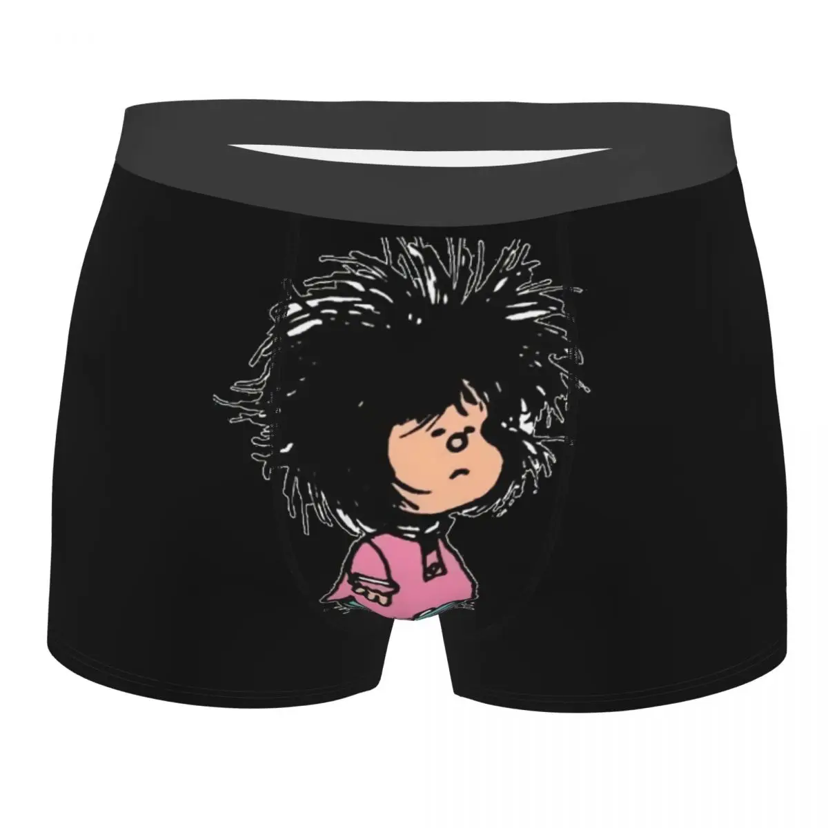 

Мужские трусы-боксеры Mafalda Quino, дышащее забавное нижнее белье, высококачественные шорты с принтом, идея для подарка