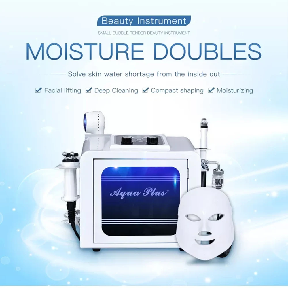 Facial Cleaning Skin Beauty Machine H2O2 Small Bubble Beauty Device Oxygen Peel Jet Machine Hydrafacial