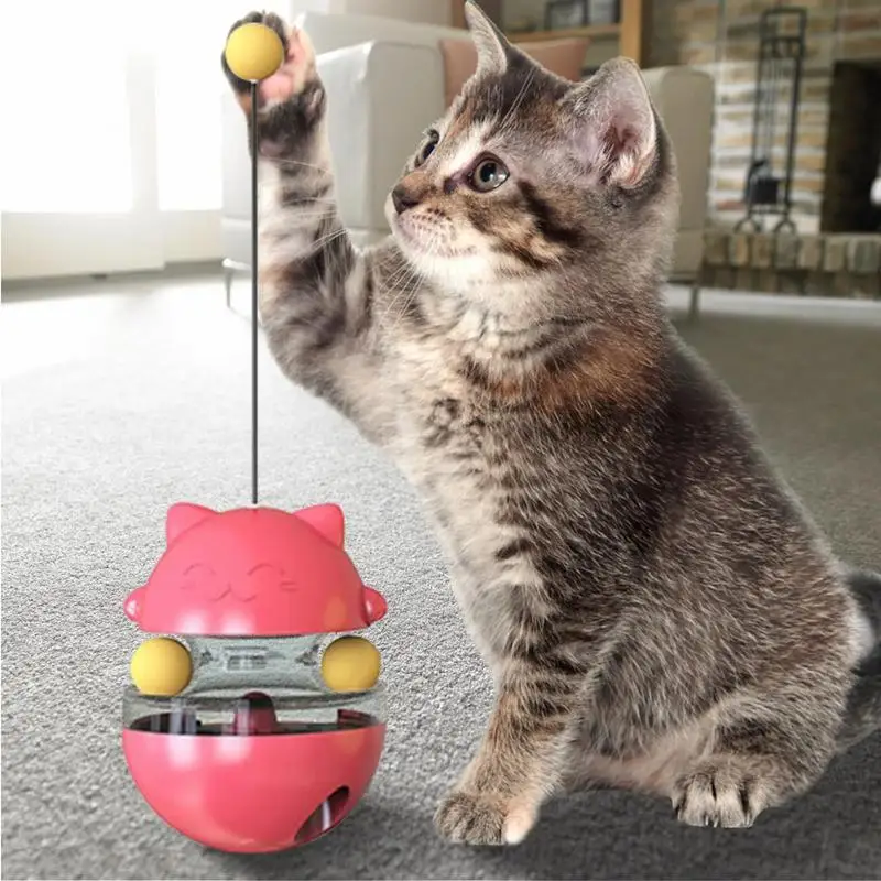 

Автоматические кормушки диспенсер для сухой еды, качели-игрушки для кошек, котят, Интерактивная балансировка, игрушка-гонялка С Кошачьей Мятой, игрушка для кошек, Аксессуары для кошек