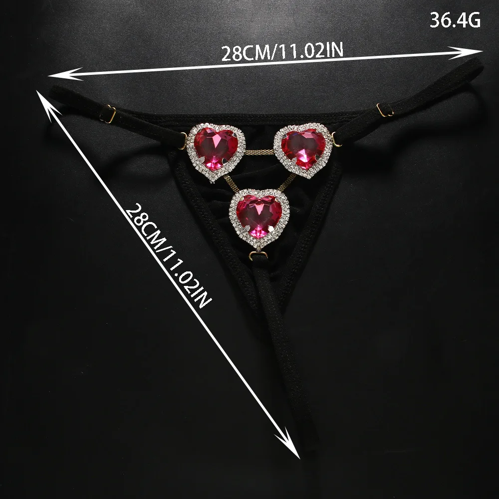 Женские Трусики-бикини Stonefans розовые стринги с сердечками для ювелирных изделий