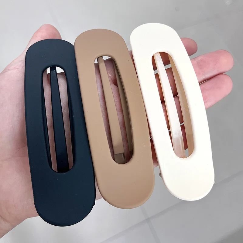 

3 шт. корейские большие матовые заколки для волос для женщин большие матовые заколки для волос большие заколки для волос челки заколки для в...