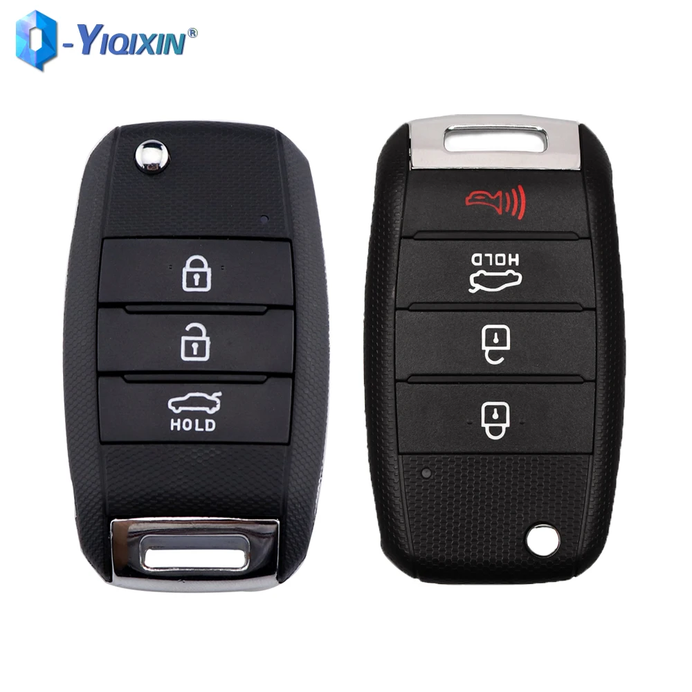 YIQIXIN 3/4 Buttons Folding Flip Smart Key Case For Kia K2 K3 K5 Carens Cerato Forte Sorento Fob Cover For Hyundai Avante Santa