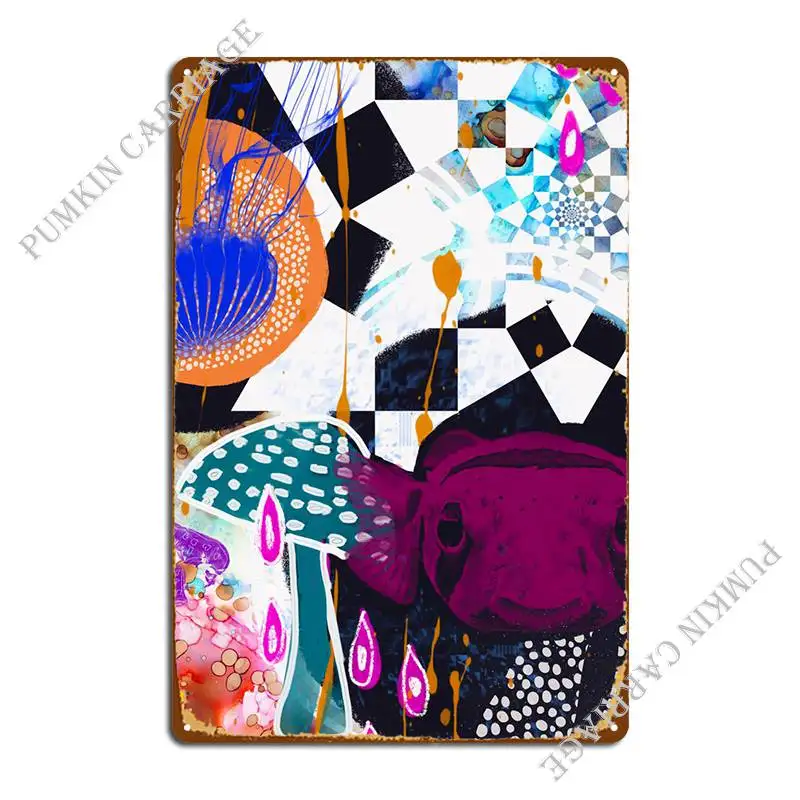 

Металлический плакат с коллажем Ocean Shroom, дизайн кинотеатра, оловянный плакат