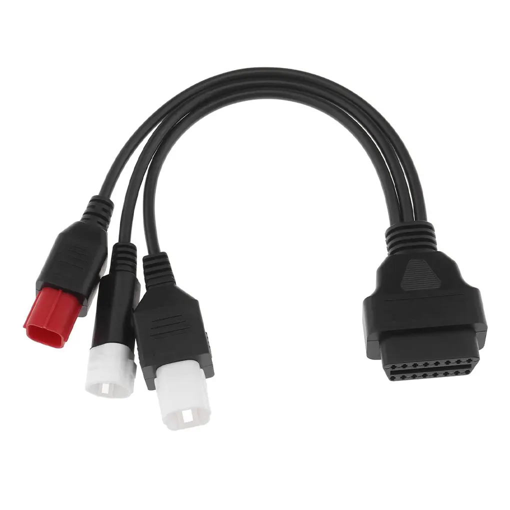 

Кабель для диагностики OBD-надежный и прочный для мотоциклов, диагностический адаптер в основном изготовлен из черного АБС-пластика