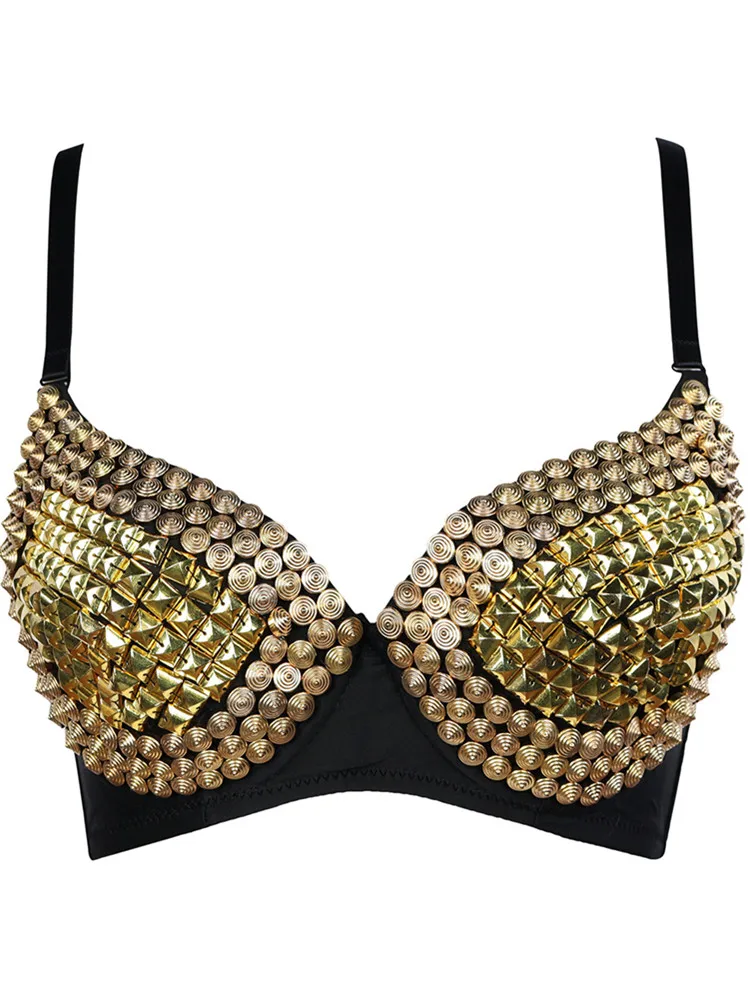 

Новое поступление, женские сексуальные дизайнерские блестящие Топы в стиле панк, женские летние короткие сценические костюмы 2022, вечерние ...