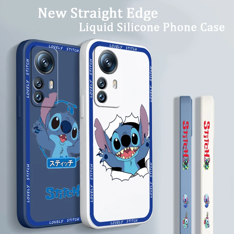 

Disney Stitch Art Cartoon Phone Case For Xiaomi Mi 13 12S 12 12X 12T 11i 11T 11 10 10S 10T Pro Lite Ultra 5G Liquid Left Rope