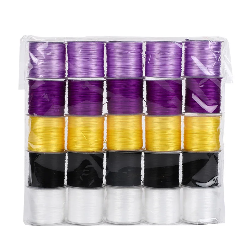 

50M White Red Yellow Blue Plastic Crystal DIY Beading Stretch Cords Elastic Line Jewelry Making Supply Wire String Thread