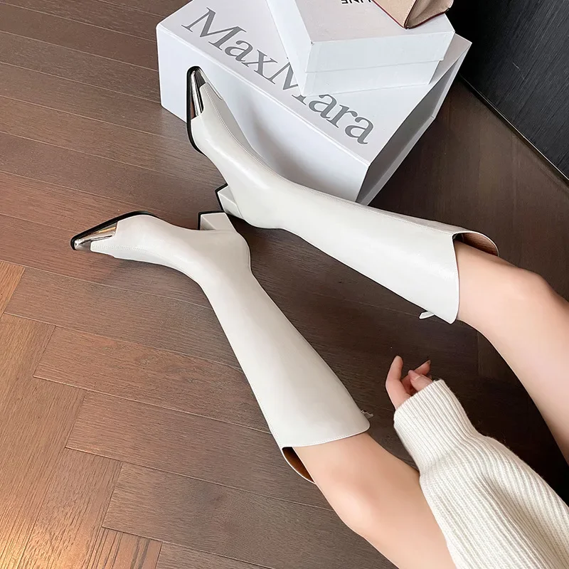 Брендовый дизайн металлические сапоги в стиле вестерн с железной головкой и