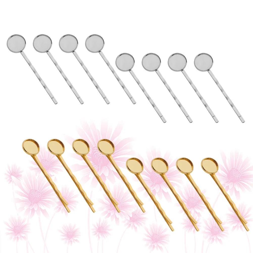 

Hair Clips Clip Diy Bobby Tray Bezel Base Metal Pin Setting Barrette Accessories Elegant Headdress Unfinished Women Blank Bang