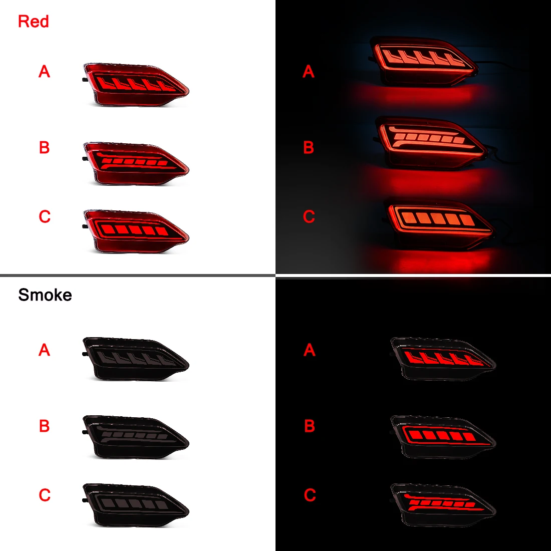 Светодиодный отражатель заднего бампера для Toyota RAV4 2013 2014 2015 предупреждение о