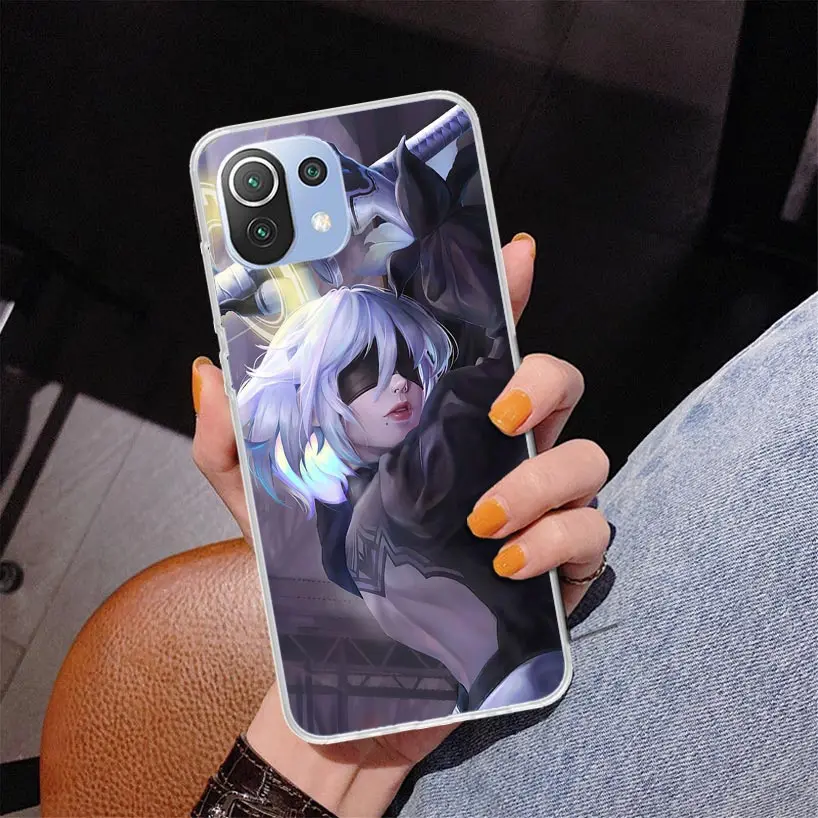 Чехол для телефона 2B Nier Automata с аниме Xiaomi Redmi Note 10 9S 9 8T 8 Pro 7 5 Mi 12T 11T 10T 9T 12 11 Lite A2 A3 Coque