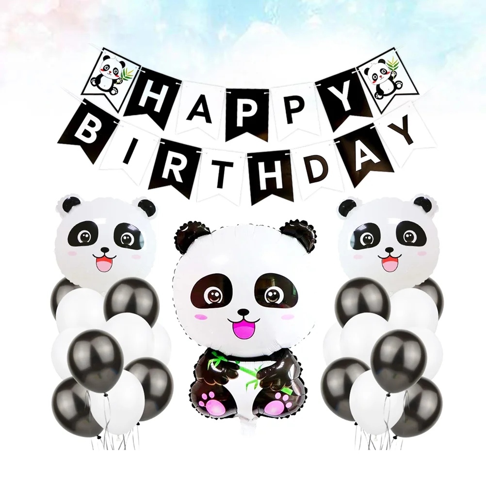 

Balloon Party Balloons Birthday Animal Decorative Set Supplies Banner Zoo Giant Jungle Decorations Cute Theme Animals Decor