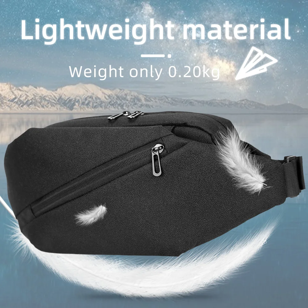 EURCOOL Chest Bag Man Waterproof Shoulder Bag Husband Fashion Men’s Waist Packs For Outdoor Travel Work Men Large Messenger Bag