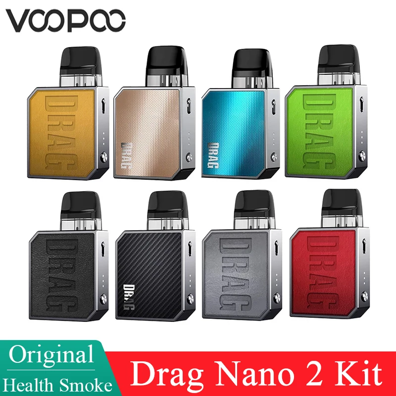 

New VOOPOO Drag Nano 2 Kit 20W Pod Vape built-in 800mAh Battery 2ml Cartridge 0.8ohm 1.2ohm Electronic Cigarette Vaporizer Kit