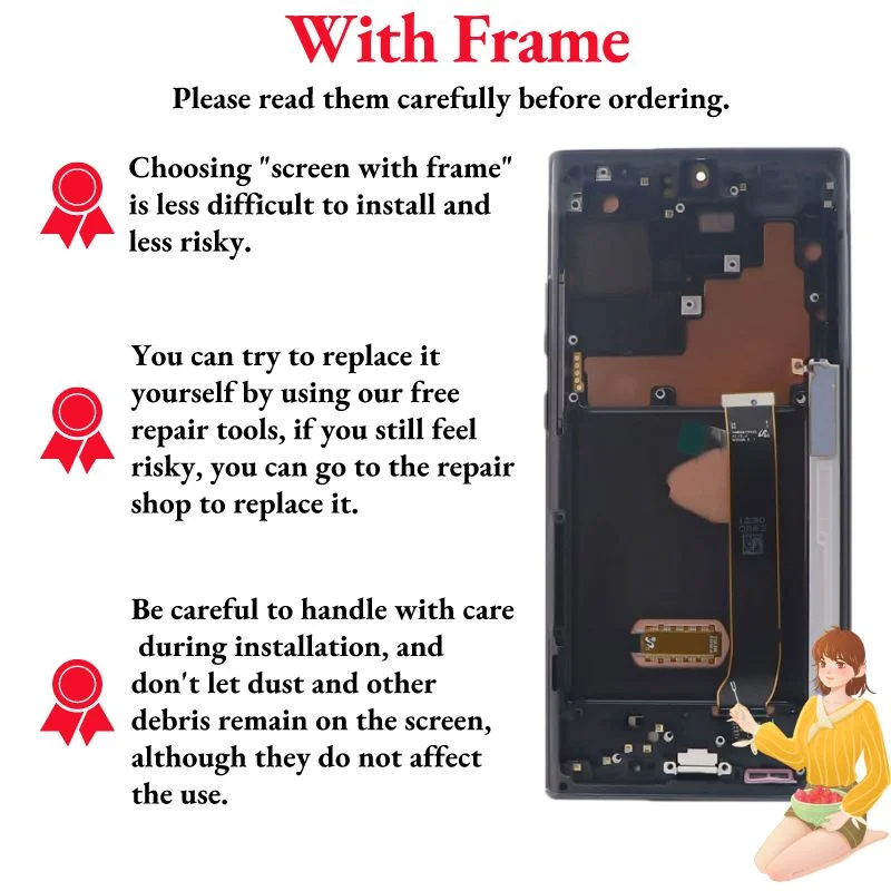 100% Original LCD For Samsung Galaxy Note 20 Ultra Display With Frame 6.9