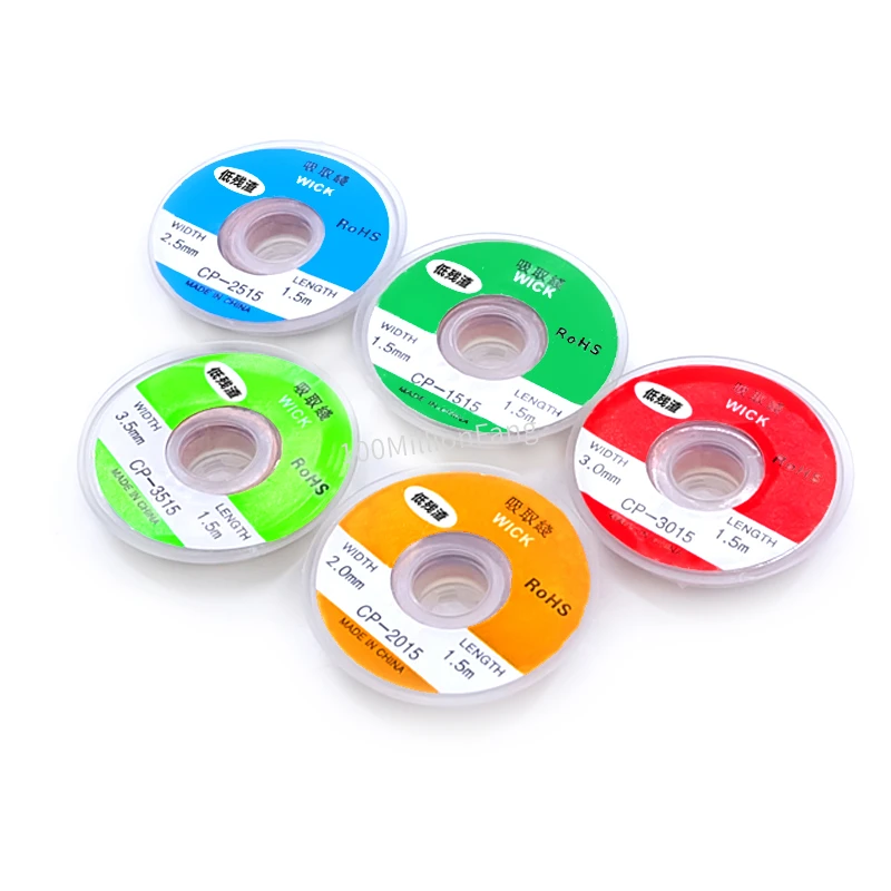 Оплетка для удаления припоя из меди 1/1 5/2 5/3/3 5/4 мм фитиль провода пайки оловянный