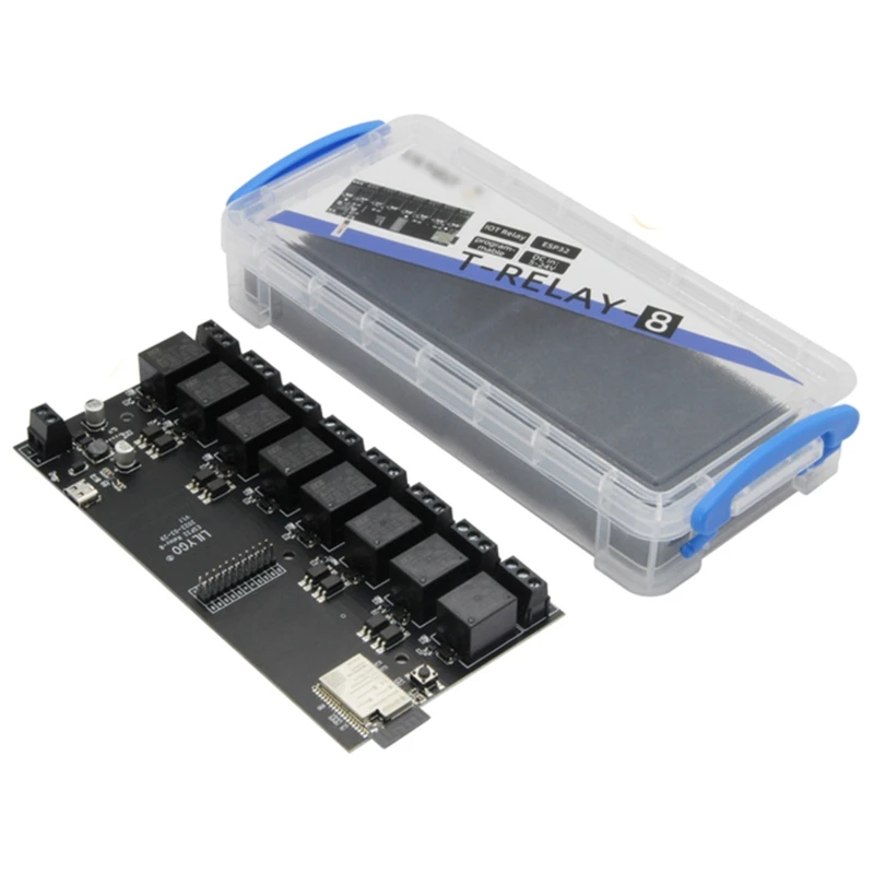 

LILYGO®TTGO-T ESP32 Relay DC 5V Chip 8 Channel 4MB Flash T-U2T IoT Downloader WiFi and Bluetooth-Compatible Relay Module
