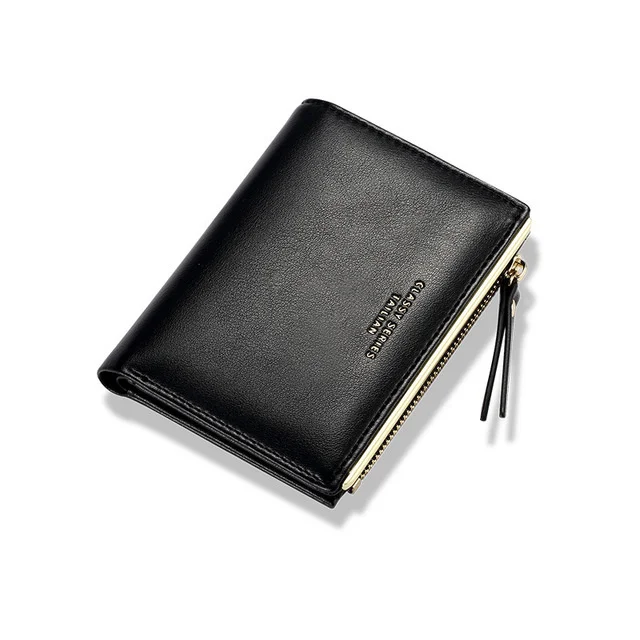 

2023 Leather Women Wallet Zipper Hasp Mini Style Large Capacity Female Money Bag Card Holder Coin Purse Multi-Card Slots