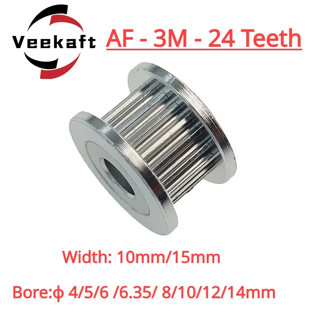 

Зубчатый шкив типа AF HTD 3M с 24 зубьями с 4/5/6/6.35/8/10/12/14 мм, отверстие для 10 мм, 15 мм шириной, ремень HTD для линейного шкива.