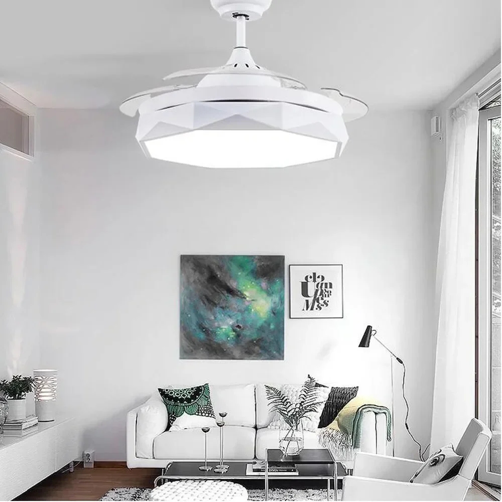 36-дюймовые 42-дюймовые потолочные вентиляторы светильник невидимый современный