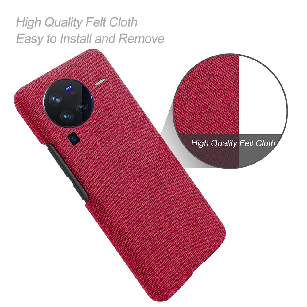 

For VIVO X80 X70 Pro Plus X60 Pro Plus Funda Coque Case For VIVO X80 Pro Luxury Fabric Antiskid Cloth Cover shell