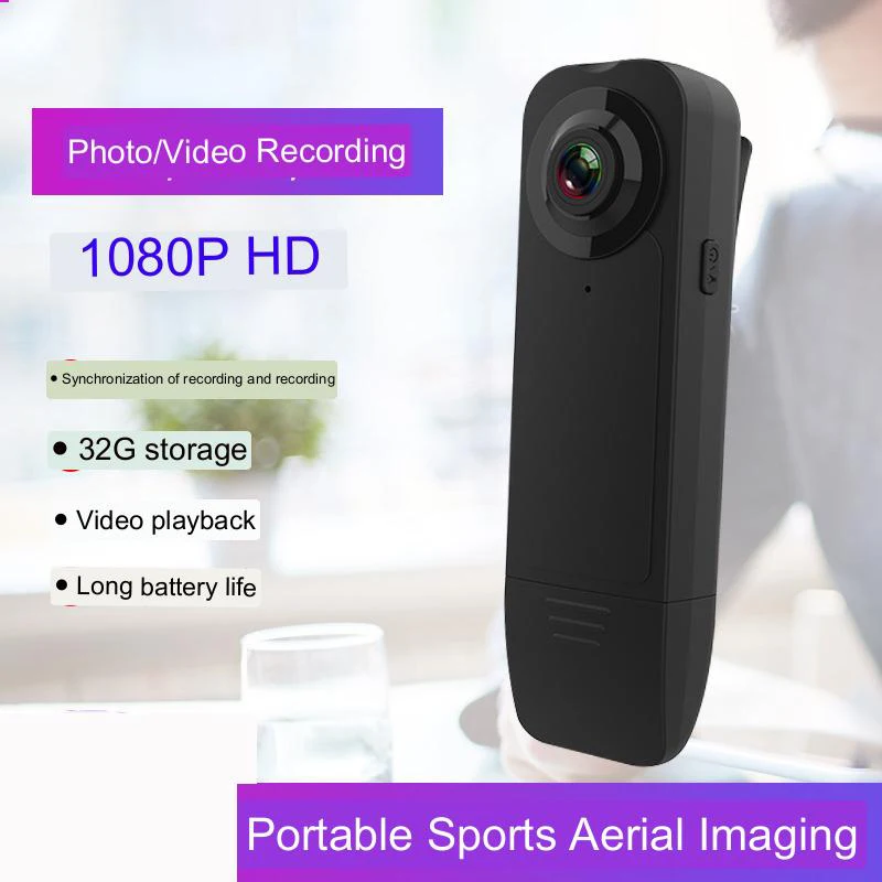 

1080P HD Wide Angle Night Vision Outdoor Rrecorder Sports Camera Back Clip Camera Direct Recording DV Small Sports Camera