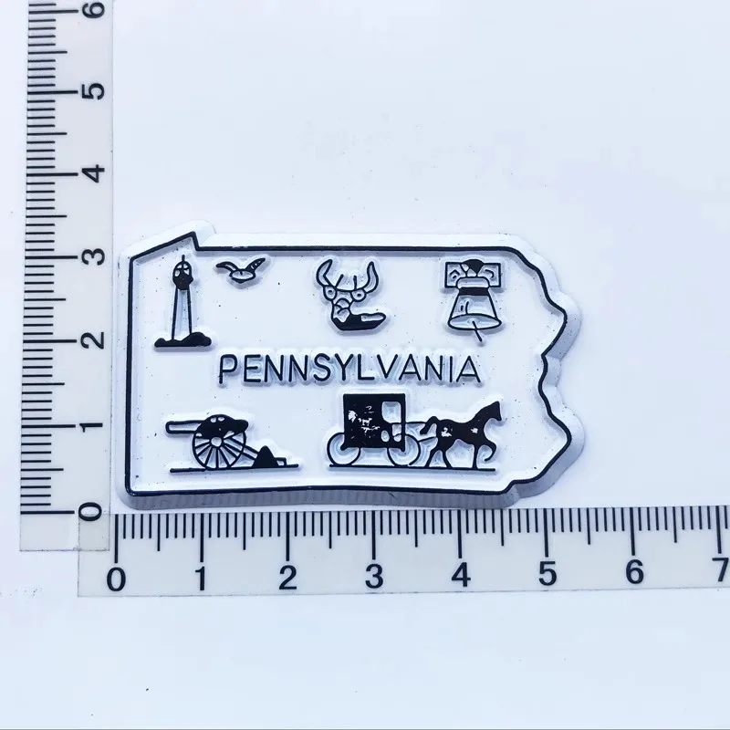 3d карта Пенсильвания в американском стиле дизайнерский дорожный сувенирный
