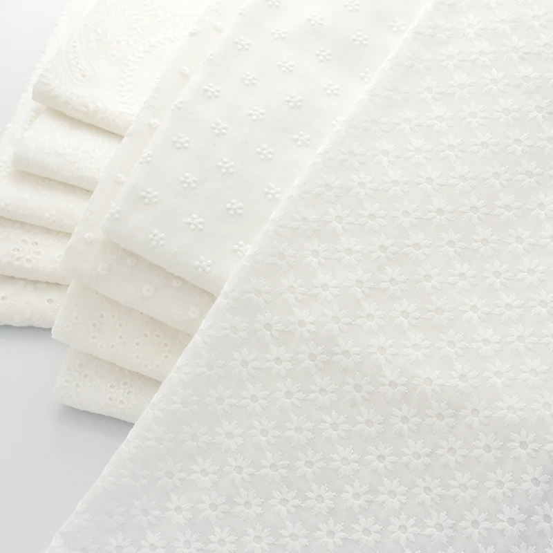 

Хлопчатобумажная ткань для вышивки, 50 см/шт., трехмерная кружевная ткань, детская одежда, женская одежда, вышивка тяжелой промышленности