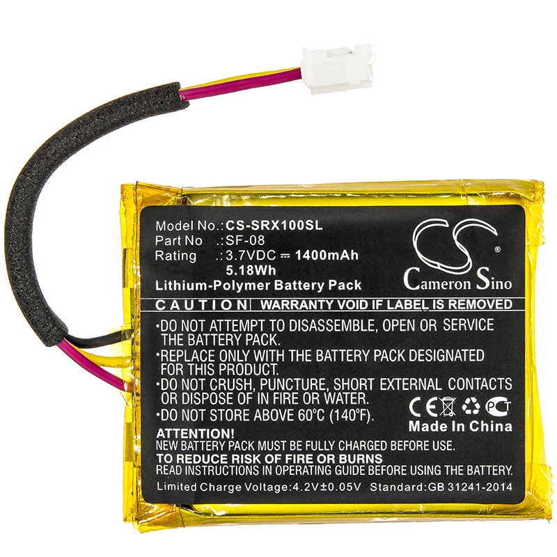 

Cameron Sino 1400mAh Battery For Sony SRS-XB10 SRS-XB12 SF-08