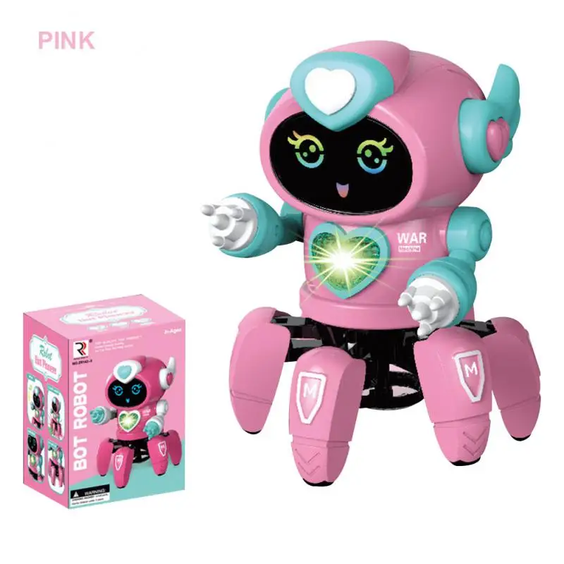 

Dance And Music Robot Action Children's Electric Toys Hyun Dance Robot Rotating Light Music Walking Electronic Battery Robots