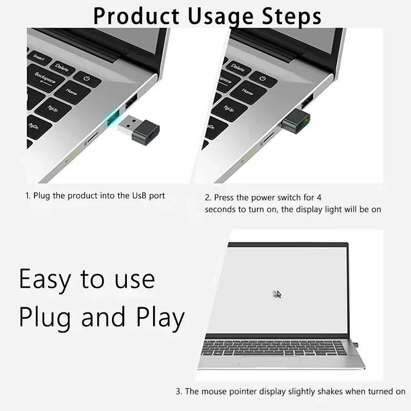 Мини-USB Mouse Jiggler Необнаружимый перемещение мыши с отдельным режимом и кнопками