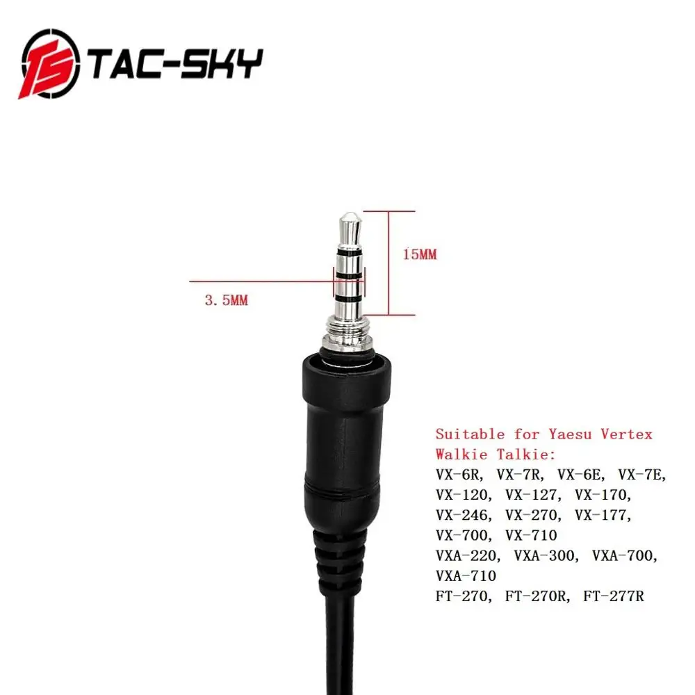 TS TAC-SKY YAESU VERTEX PTT U94 PTT Yaesu Vertex Plug for Walkie Talkie VX-6R VX-7R VX6R VX-127 Vertex Yaesu