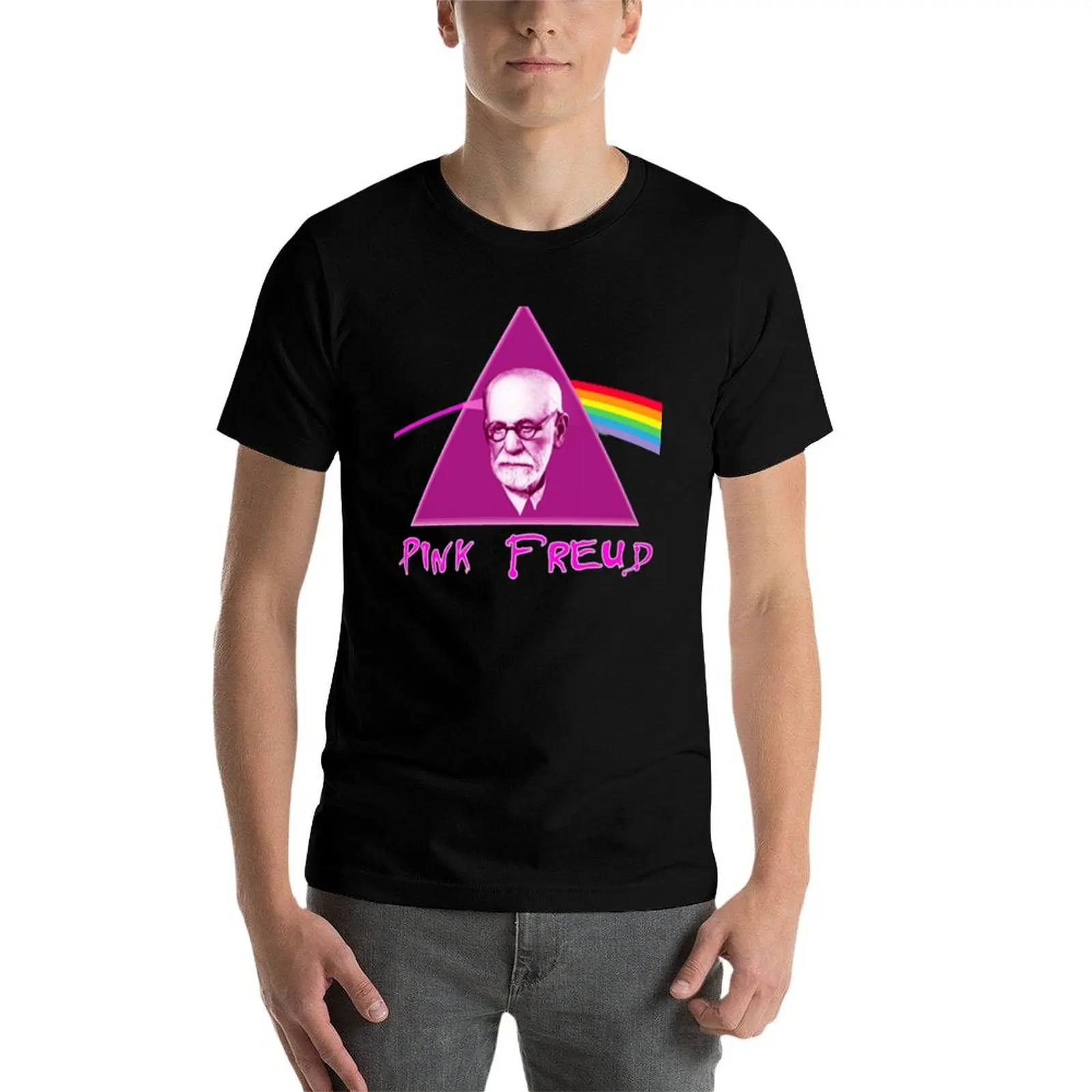 Фото Футболка Sigmund Freud BIG, простая повседневная футболка с короткими рукавами №4