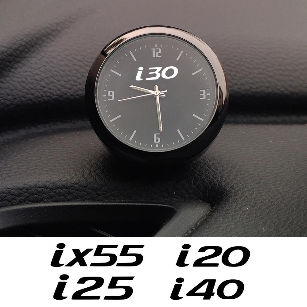 Автомобильный орнамент автомобильные часы кварцевые для Hyundai i10 i25 i20 i30 N i40 line i45 ix55